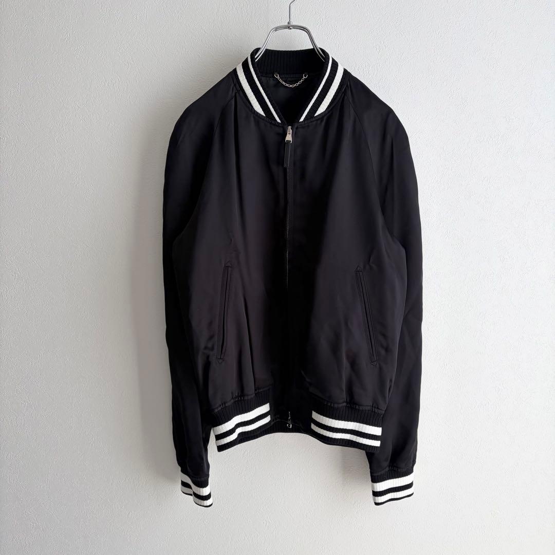 【美品✨】ルイヴィトン　スカジャン　エンブロイダリー　ジップアップ　黒　46