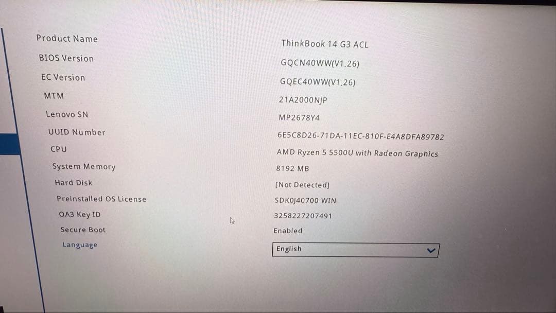 げ*ん様 6★Lenovo ThinkBook 14 G3 ACL ノートパソコ
