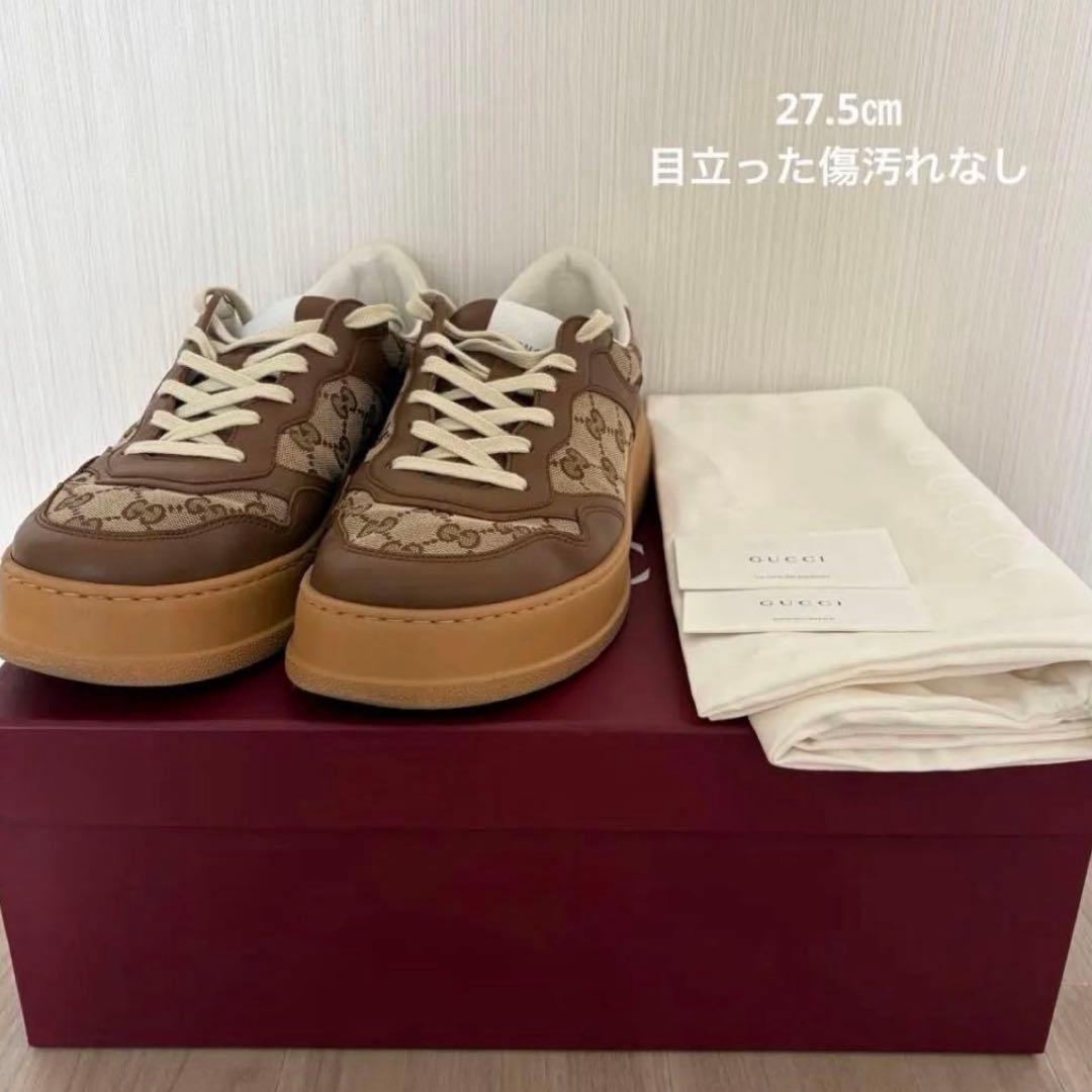 GUCCI スニーカー　 GGキャンバス　オリジナルGG ブラウン　27.5㎝