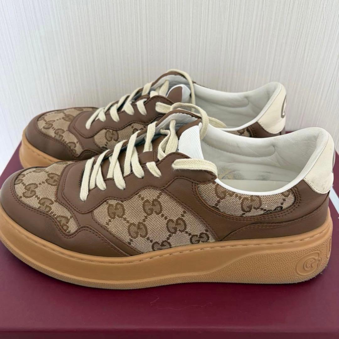 GUCCI スニーカー　 GGキャンバス　オリジナルGG ブラウン　27.5㎝