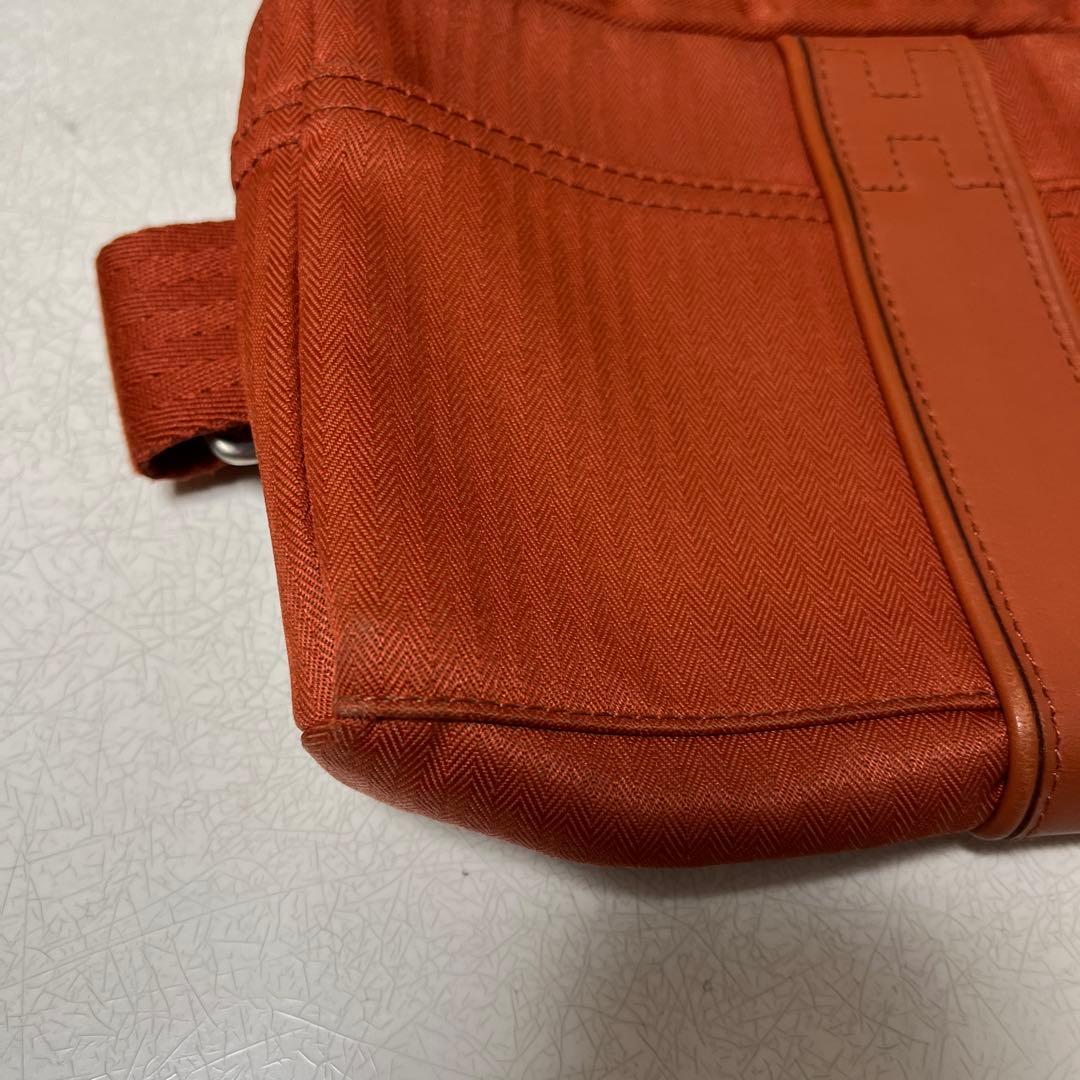 【エルメス】アカプルコ　サンチュール　オレンジ トワルシェブロン　ボディバック