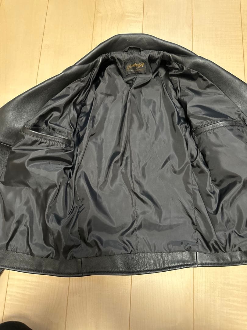 ブラックレザーライダースジャケット