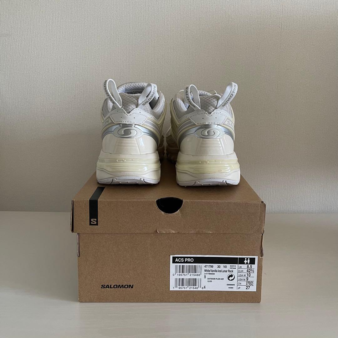 salomon acs pro 27cm サロモン プロ 白 ホワイト 8.5