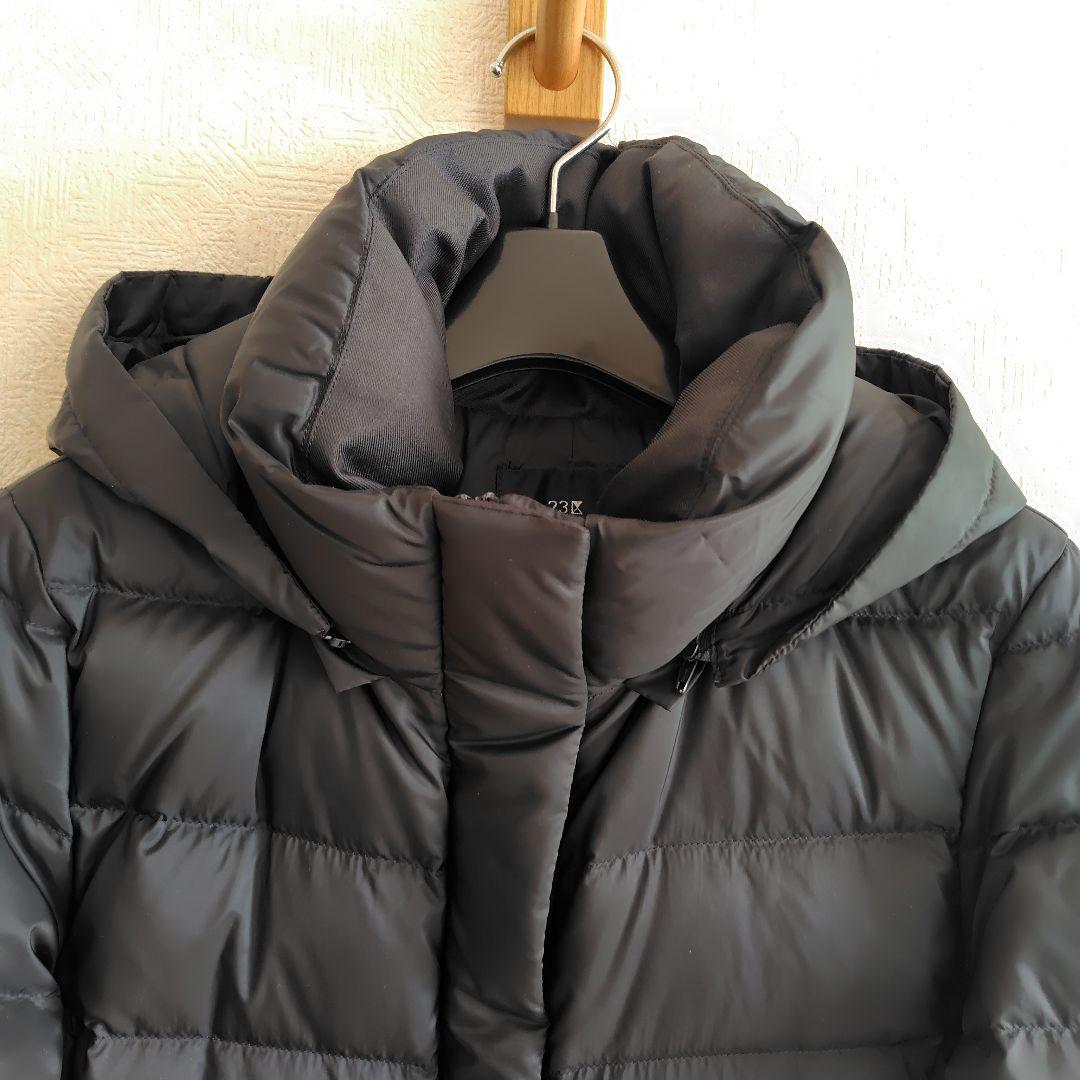 23区 ミドル丈 ダウンジャケット フード付き ネイビー