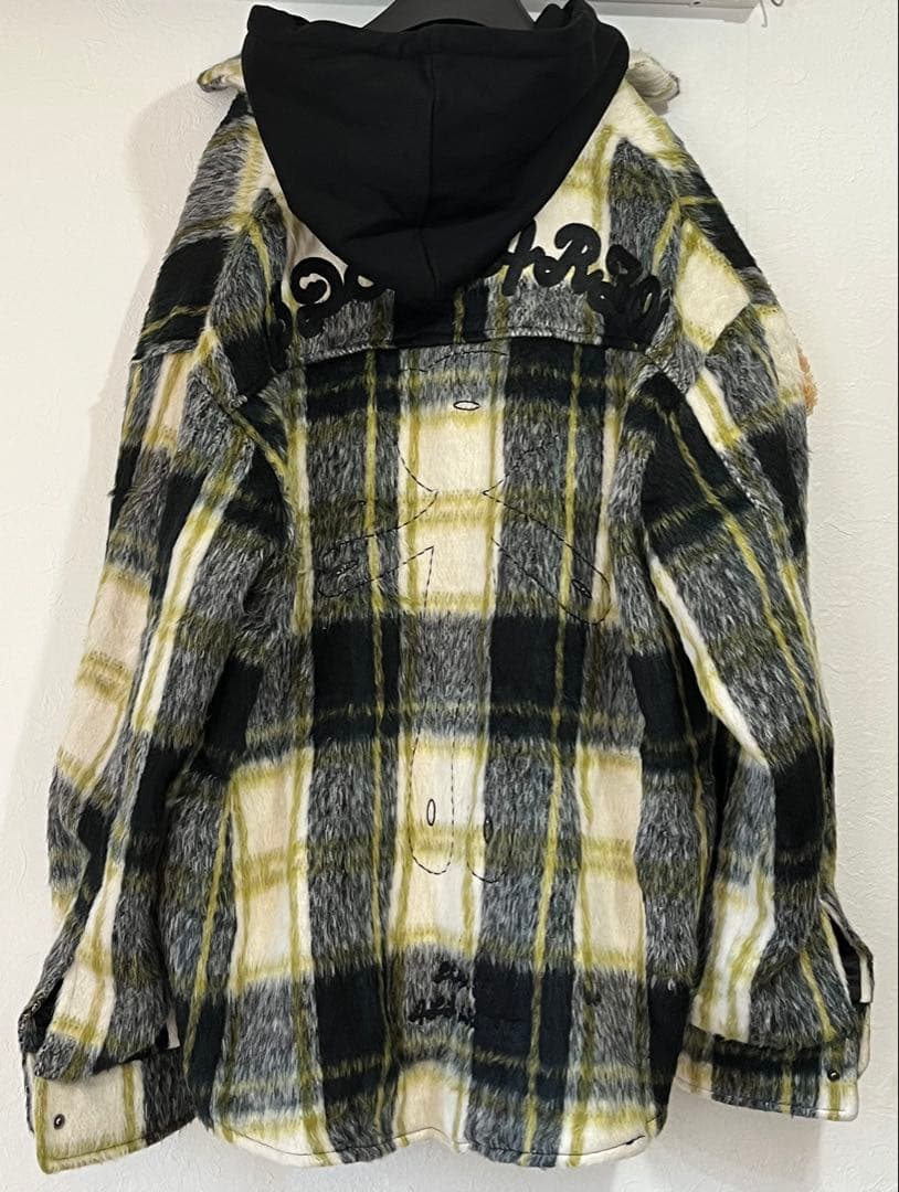 新品 13DE MARZO ジャケット チェック柄　テディベア付き フード付き
