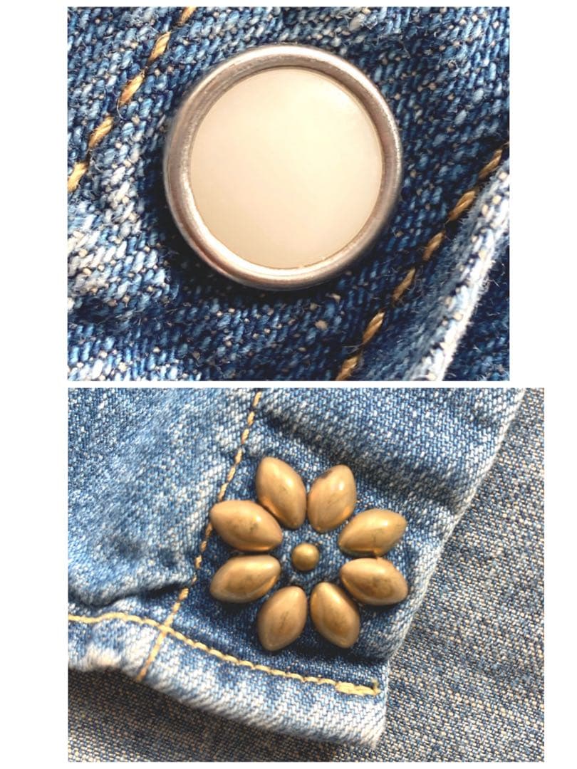 レミレリーフ　スタッズ　ヴィンテージ加工　デニム・ウエスタンシャツ　XL 美品