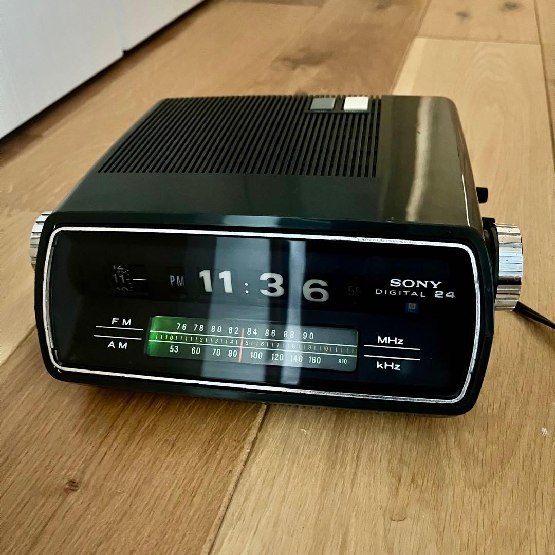 【昭和レトロ】SONY(ソニー)ICF-C300 AM/FMラジオ＋パタパタ時計