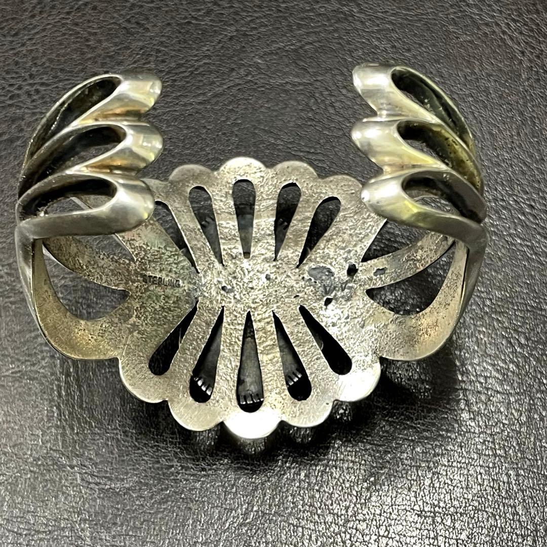 ナバホ族 アーロンアンダーソン ターコイズ SILVERバングル