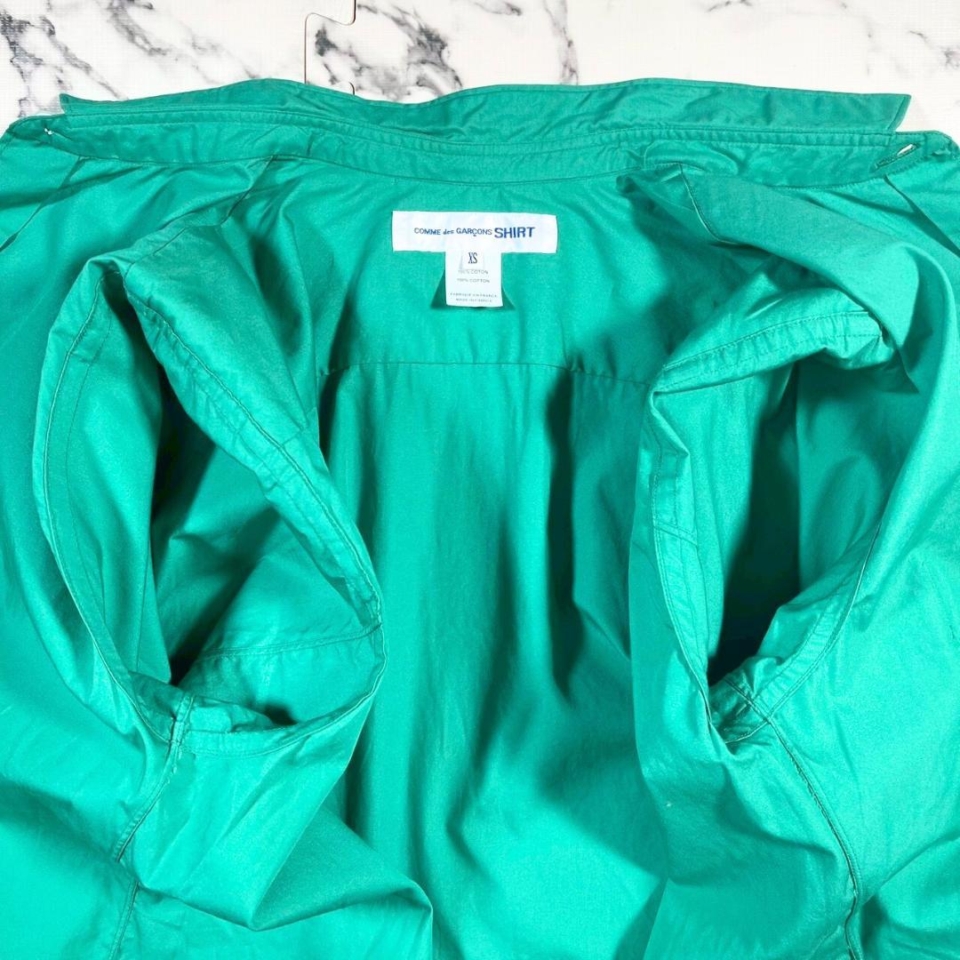 ✨美品✨コムデギャルソンシャツ 長袖シャツ グリーン (M位) 17~19年製