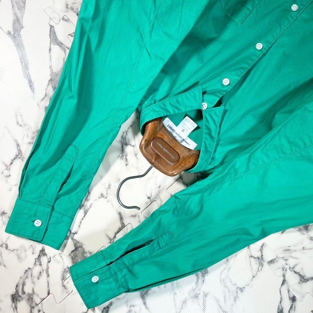 ✨美品✨コムデギャルソンシャツ 長袖シャツ グリーン (M位) 17~19年製