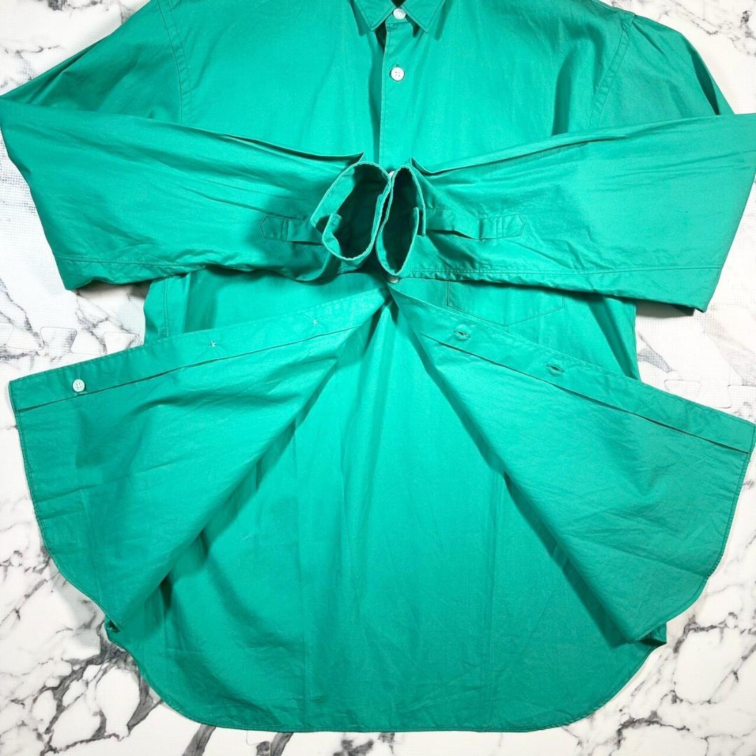 ✨美品✨コムデギャルソンシャツ 長袖シャツ グリーン (M位) 17~19年製