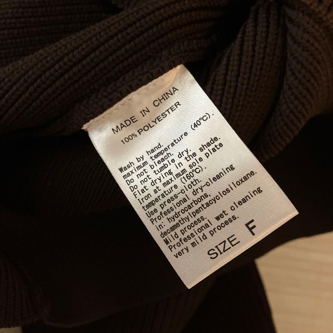 adam et rope' セレクトネックウェーブボタンカーディガン　ブラウン