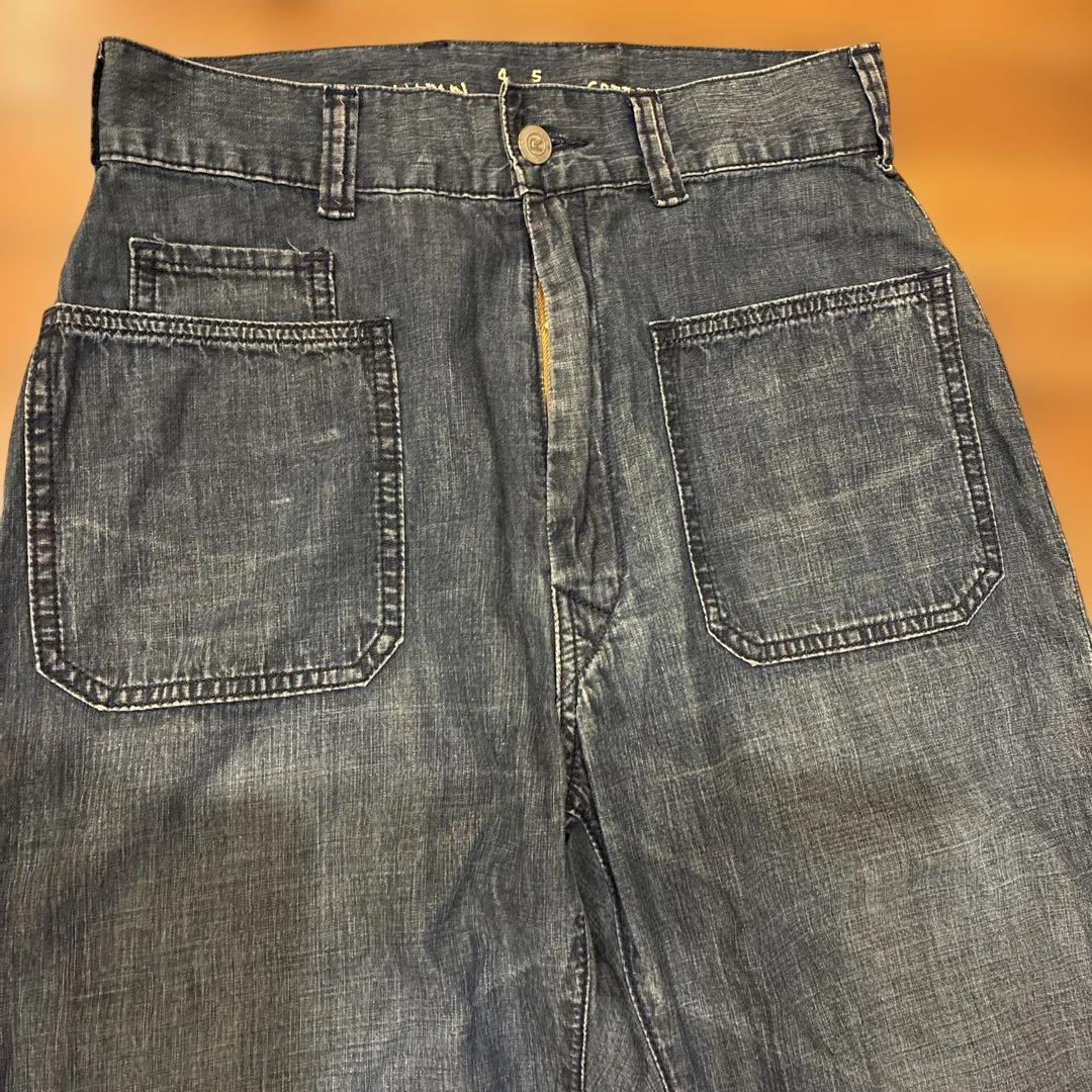 45rワイドレッグデニムパンツ