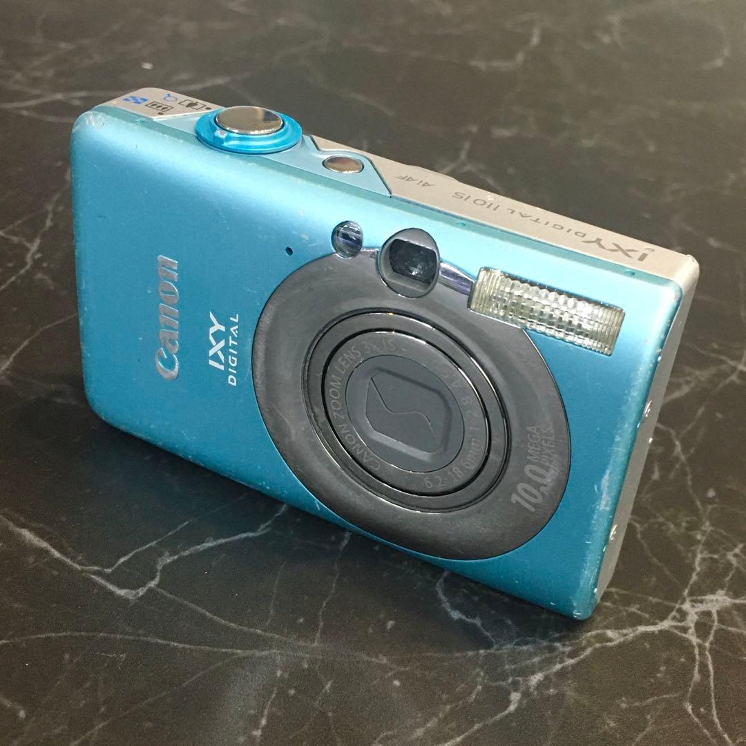Canon IXY 110 IS コンデジ 動作品 実写あり 充電器付　ブルー