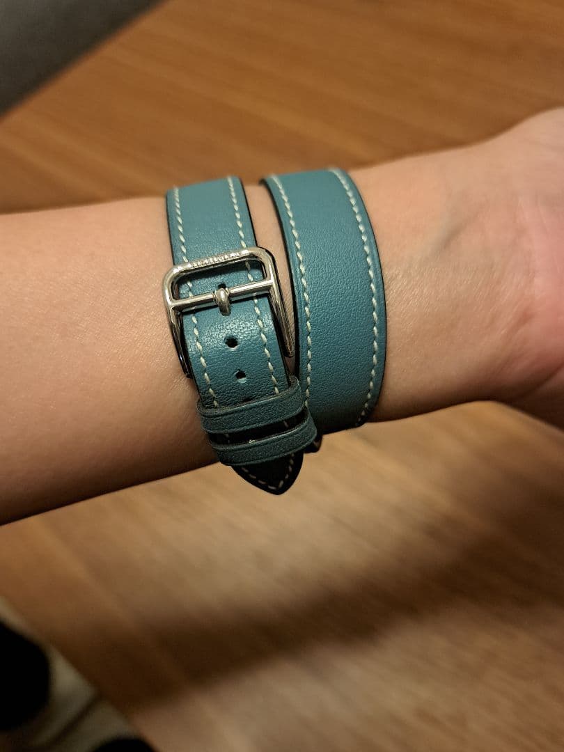 エルメス Hウオッチ　PM　ドゥブルトゥール 替えベルト付き