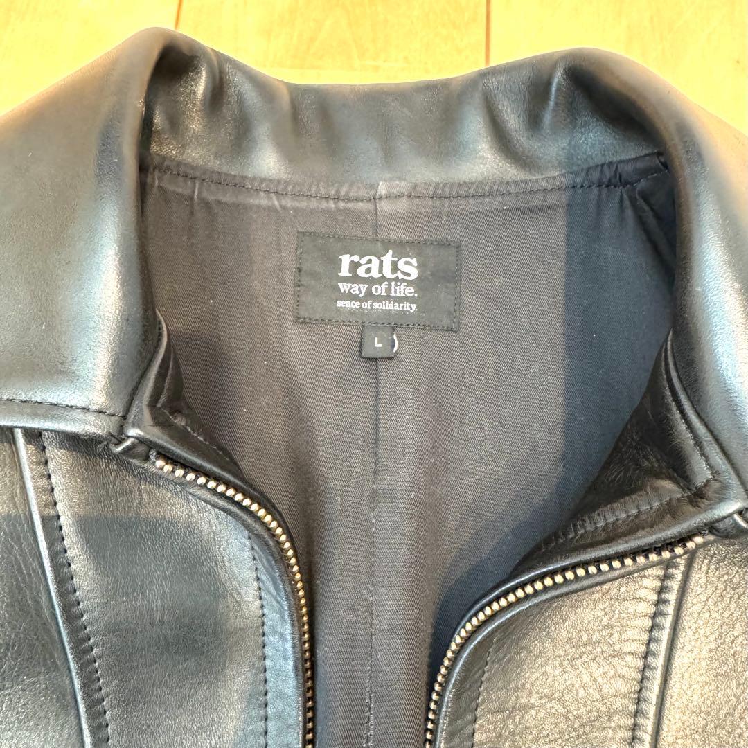 rats ブラック レザー ジャケット L テンダーロイン