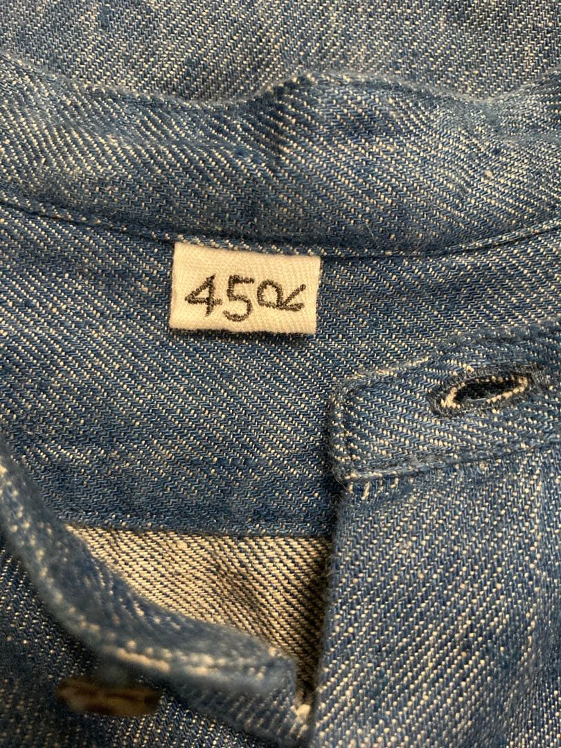 45R バンドカラー リネンシャツ 麻 サイズ1