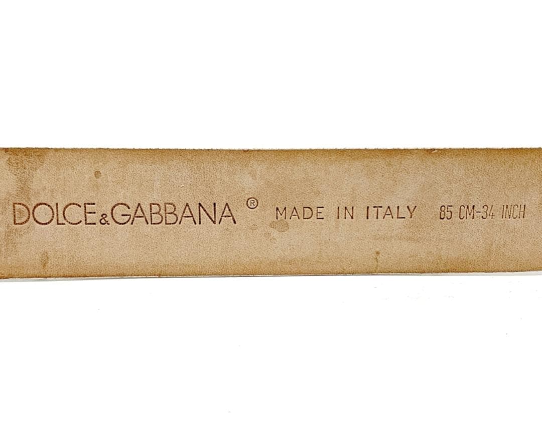 正規品]ドルチェ＆ガッバーナ DG ラインストーンバックルベルト 男女兼用[美品