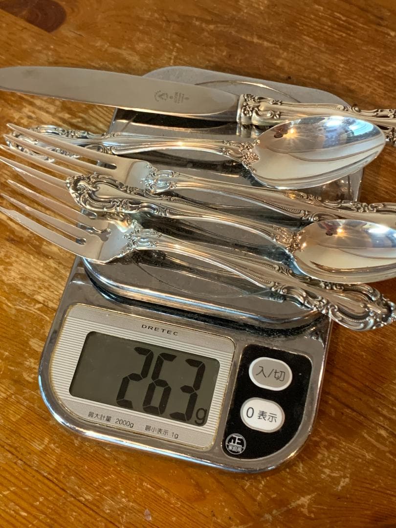 ALVIN　純銀 スターリングシルバー製カトラリー　5セット計25本　1315g
