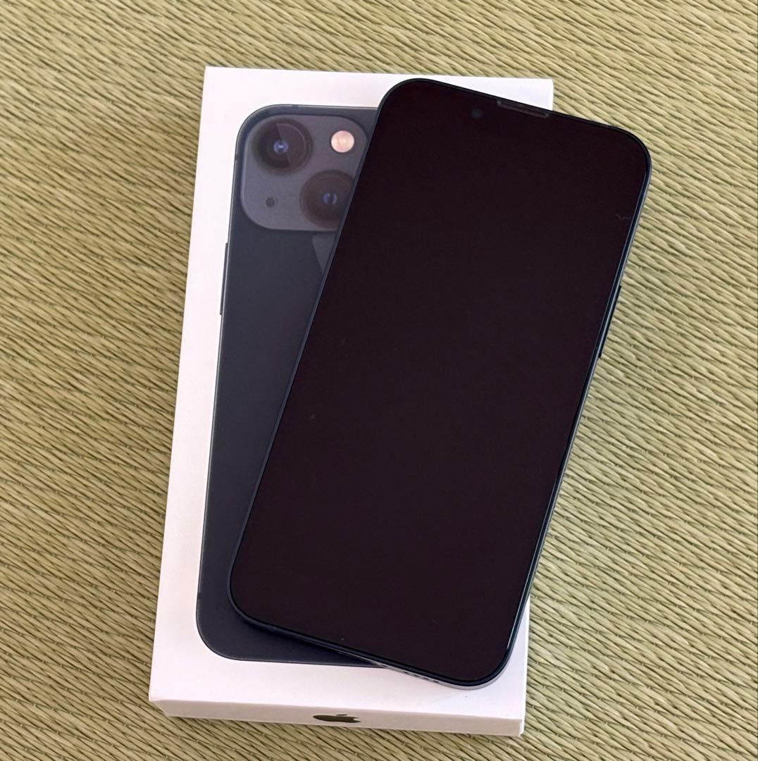 【美品】Apple iPhone 13miniミッドナイト 本体