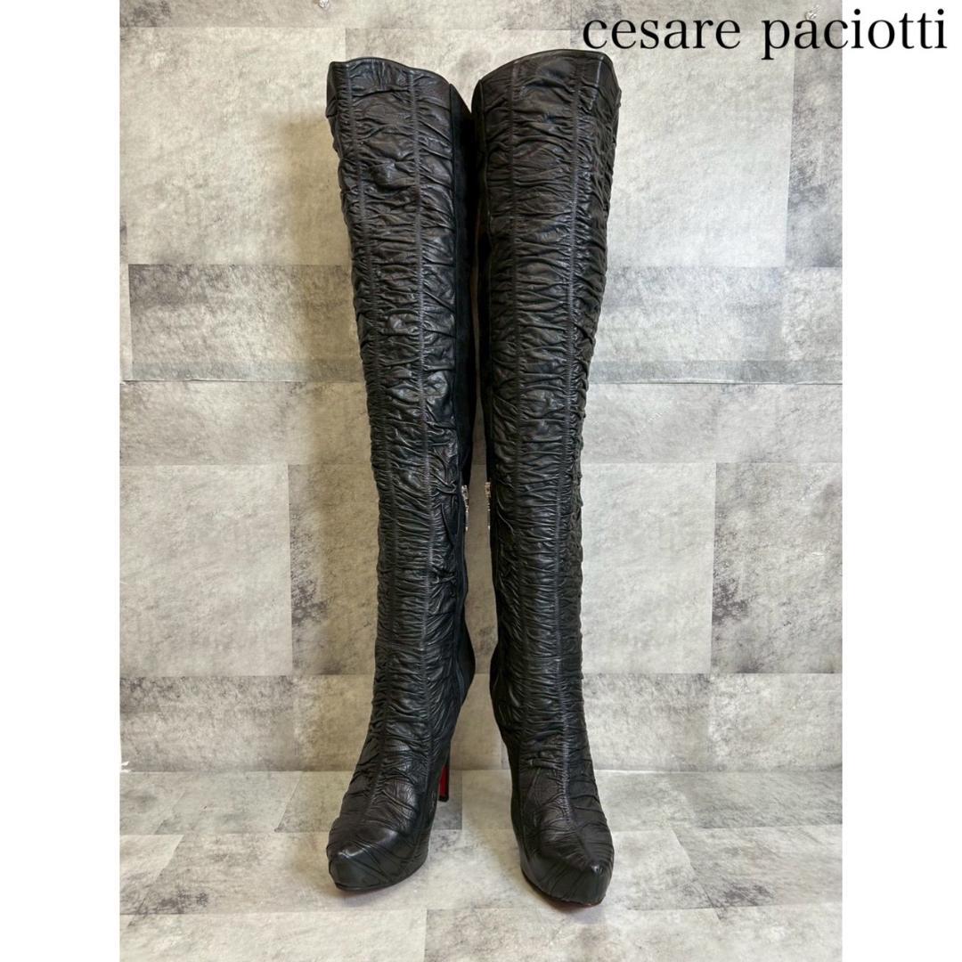 cesare paciotti ロングニーハイブーツ イタリア製 RG383