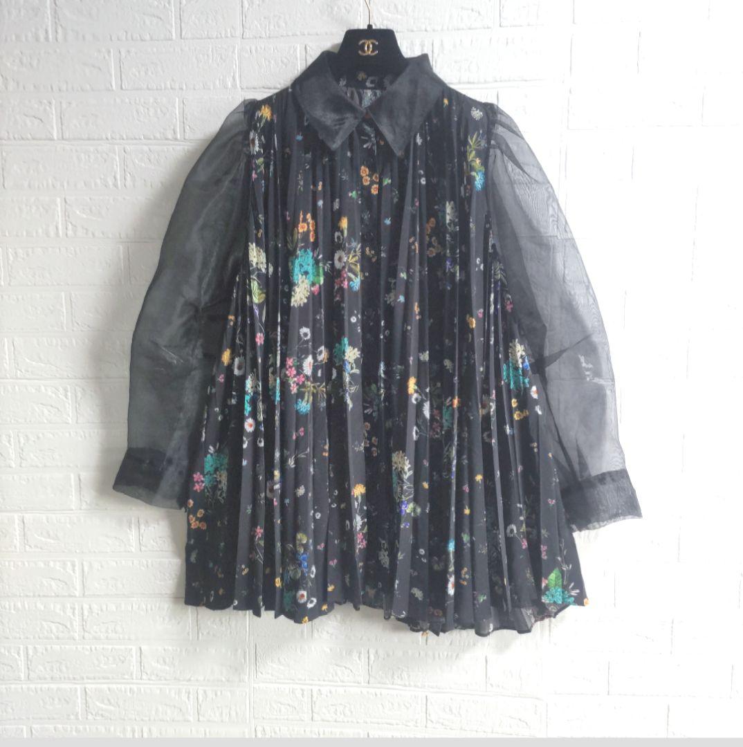 専用✨ロイスクレヨン　フラワー　プリーツ　オーガンジー　ワンピース　チュニック