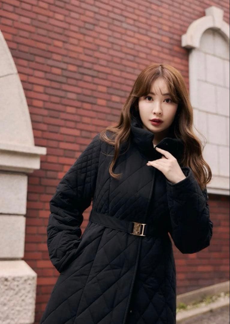 herlipto Madison Quilted Long Coat Mサイズ