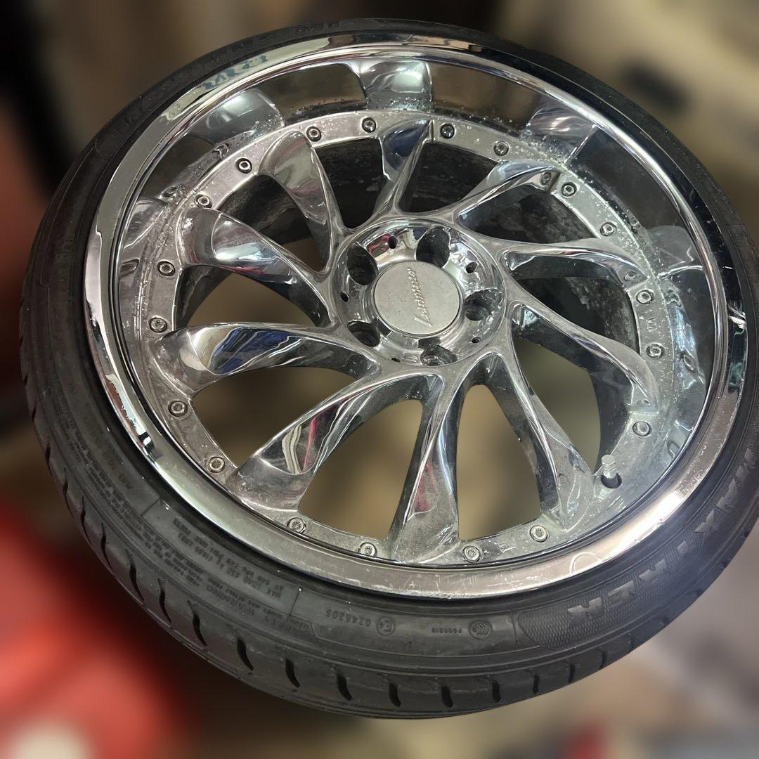 19インチ クローム仕上げ ホイールセット