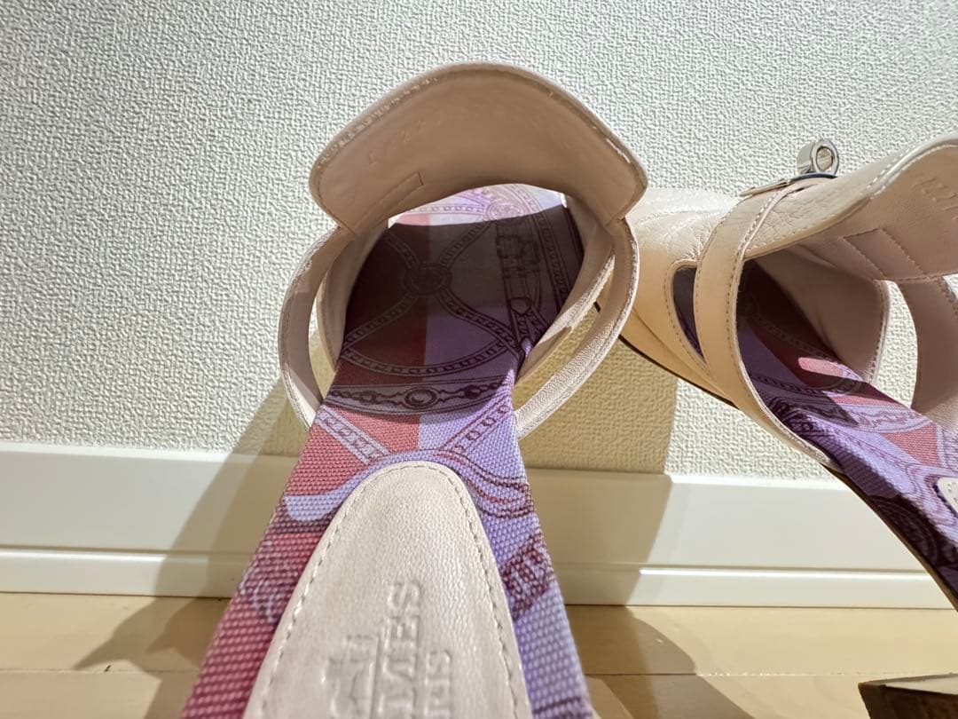【HERMES】サンダル キャンディ25cm (38)ケリー金具　箱・付属あり