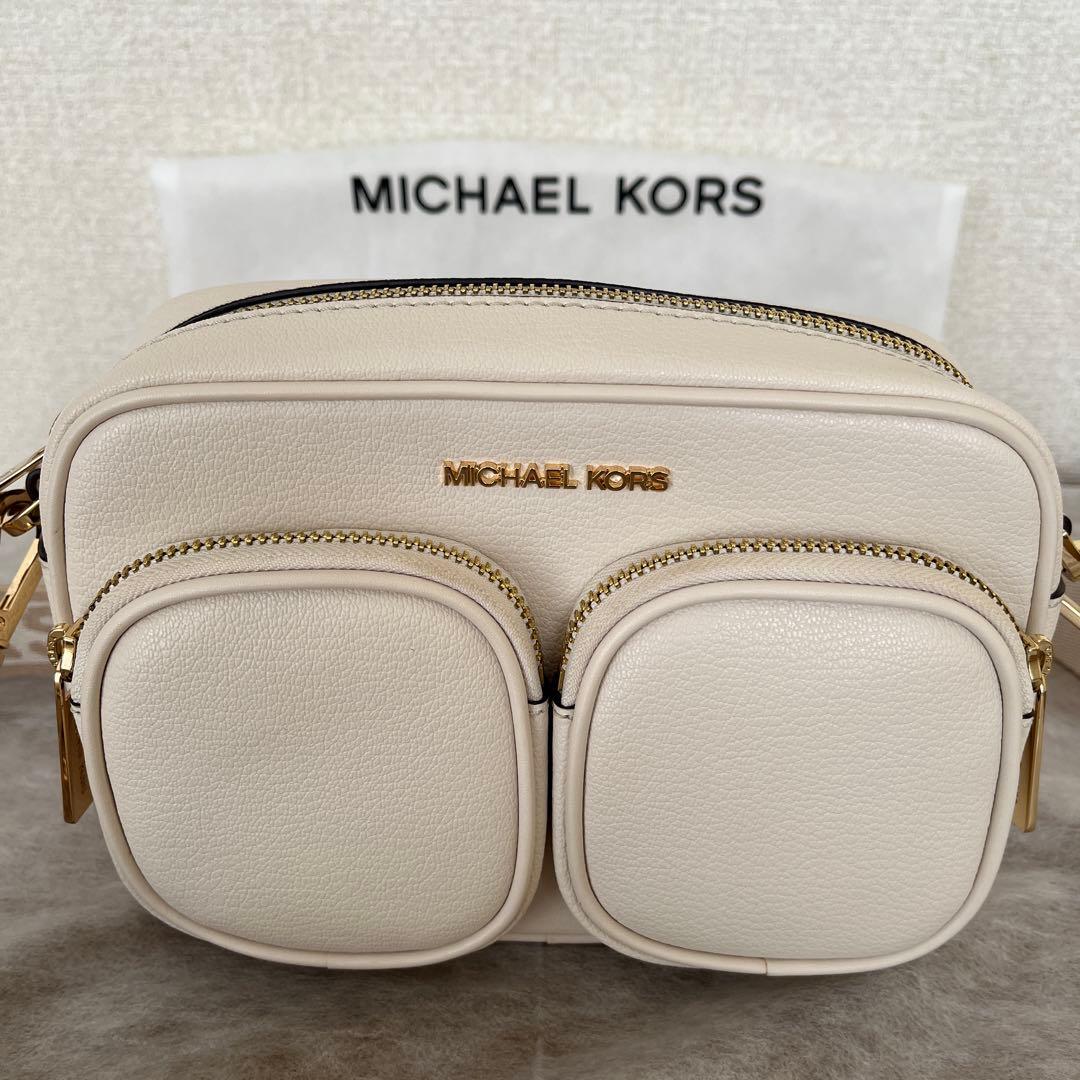 MICHAELKORSボディバッグホワイト系袋付きマイケルコースショルダーバック