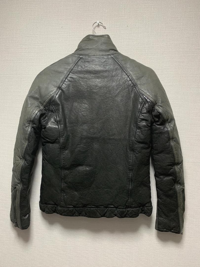 [BACKLASH] 製品加工 オールレザーダウンジャケット XXS程度 本革
