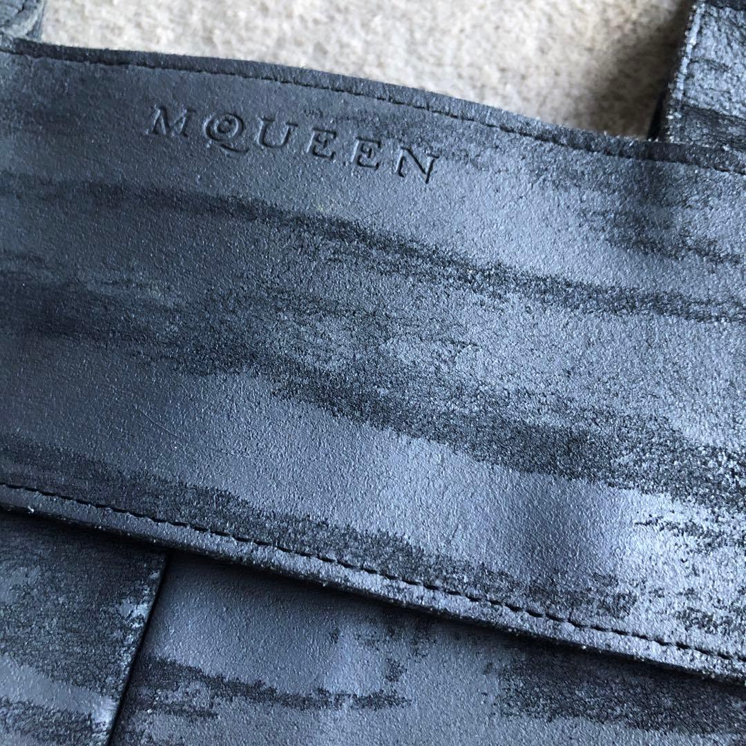 アレクサンダーマックイーン トートバッグ 水墨画デザイン 肩がけ コーティング