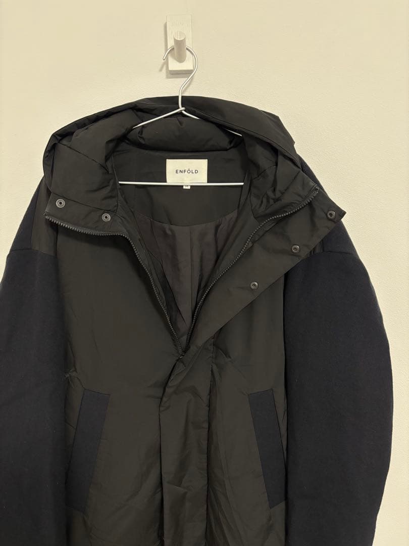 ENFOLD PEツイル WOOLxダウンコート　38