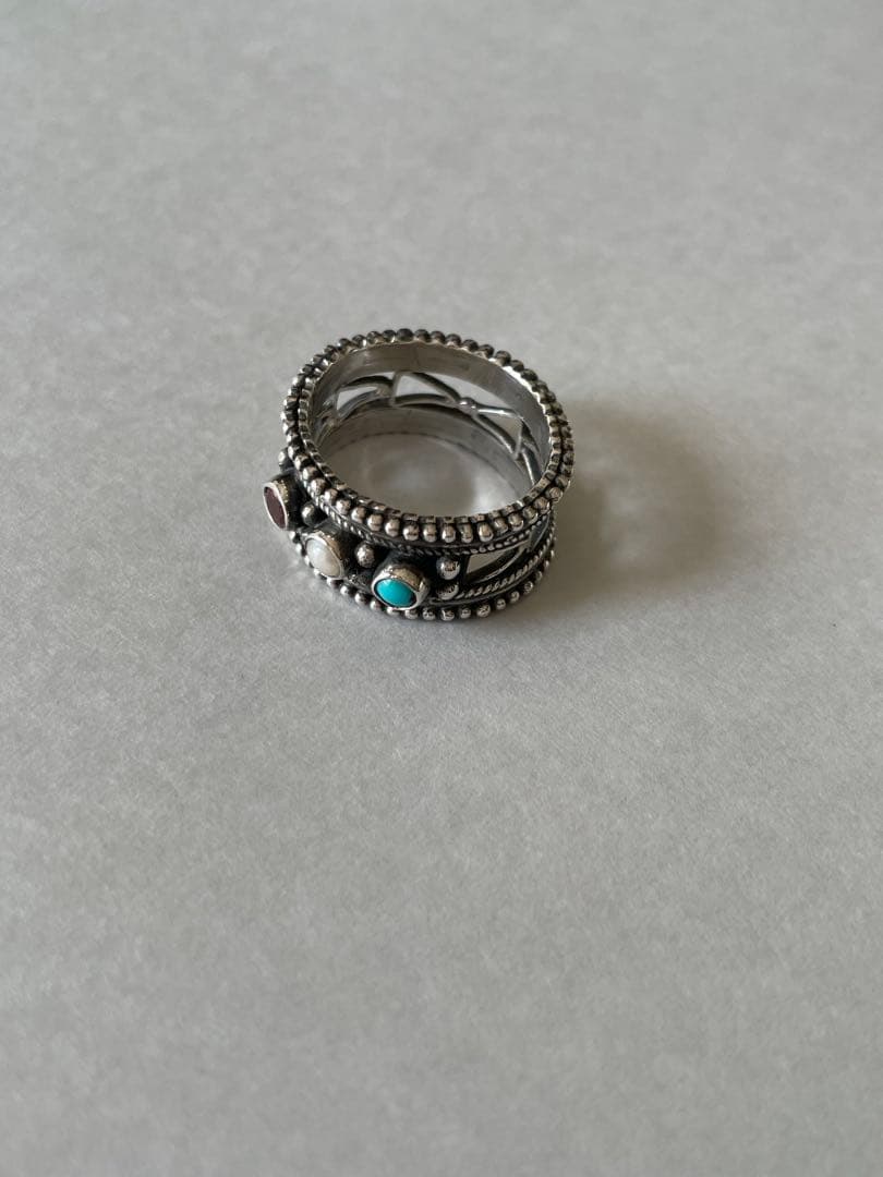 カレコペンハーゲン　天然石付きシルバーリング