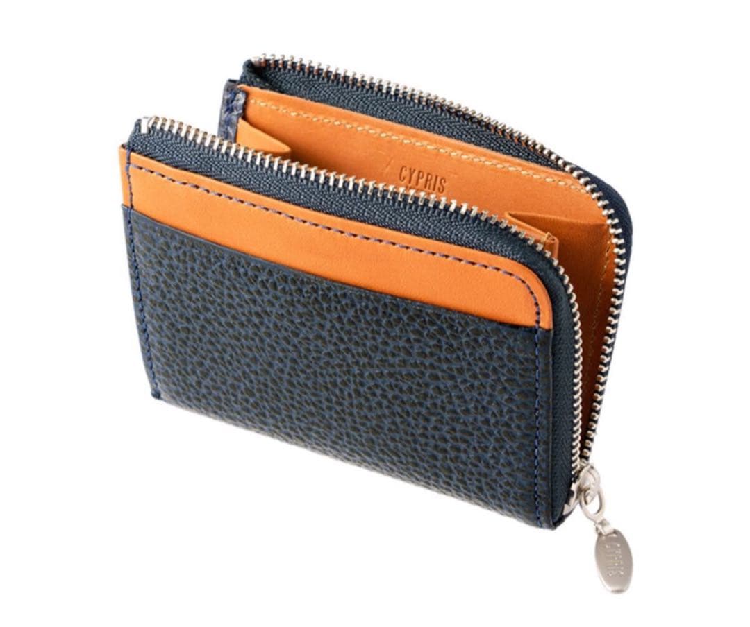 新品未使用箱付【キプリス】小銭入れ カシューレザー ネイビー