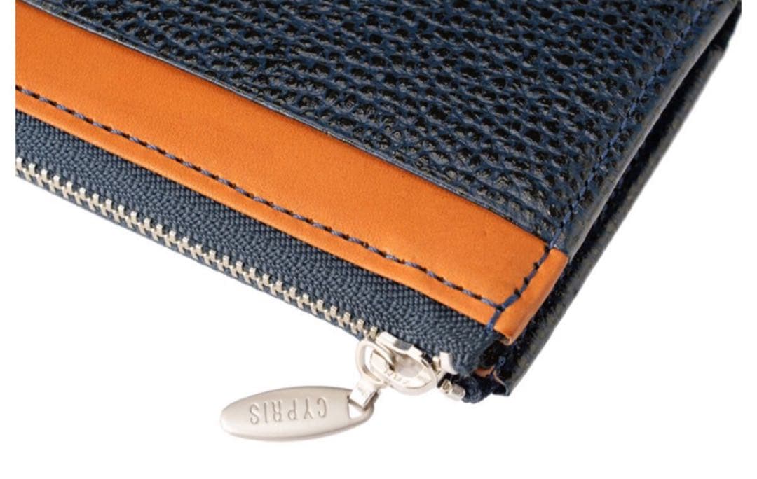 新品未使用箱付【キプリス】小銭入れ カシューレザー ネイビー