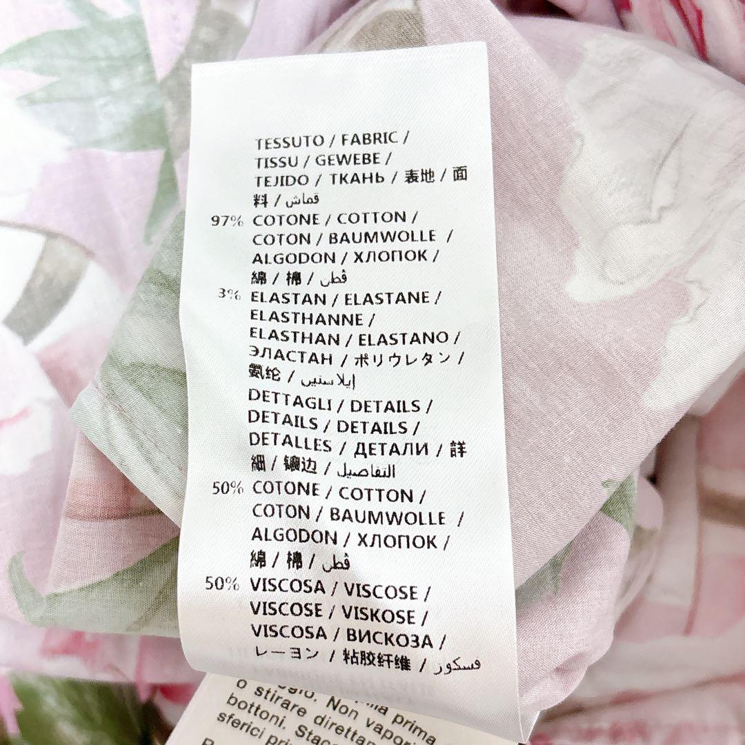 美品✨GUCCI 花柄×スネーク　フリル　リボンシャツワンピース　ミニ　ブラウス