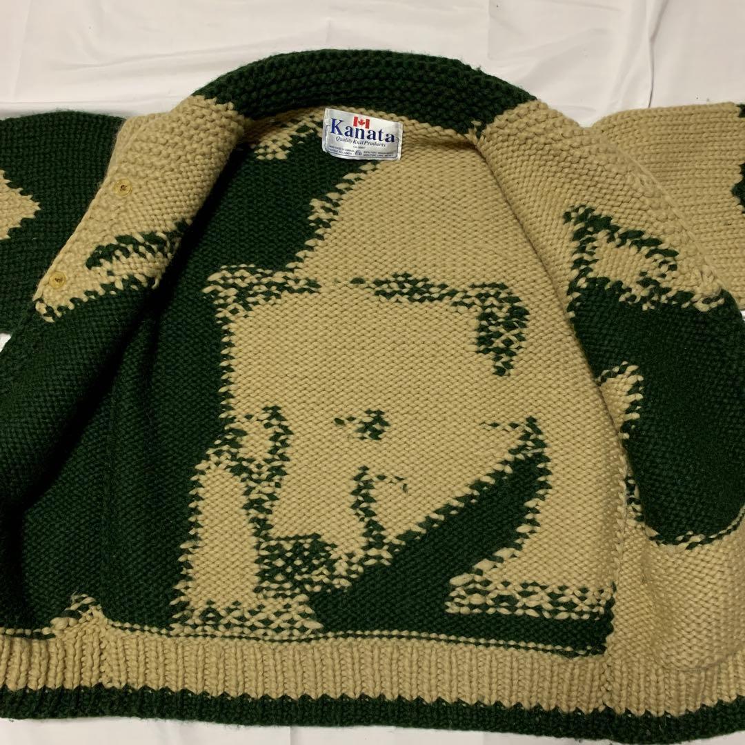 激レアKanata カナタ シロクマ　カウチンニット　セーター　カーディガン　熊