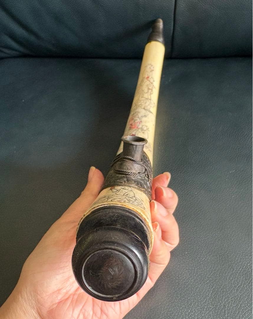 アンティーク 阿片 煙管 アヘンパイプ 煙管筒 中国骨董 中国古玩 古美術
