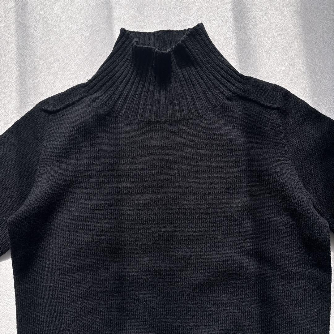 MHL. ウール　ハイネックニット　ブラック　スコットランド製　2