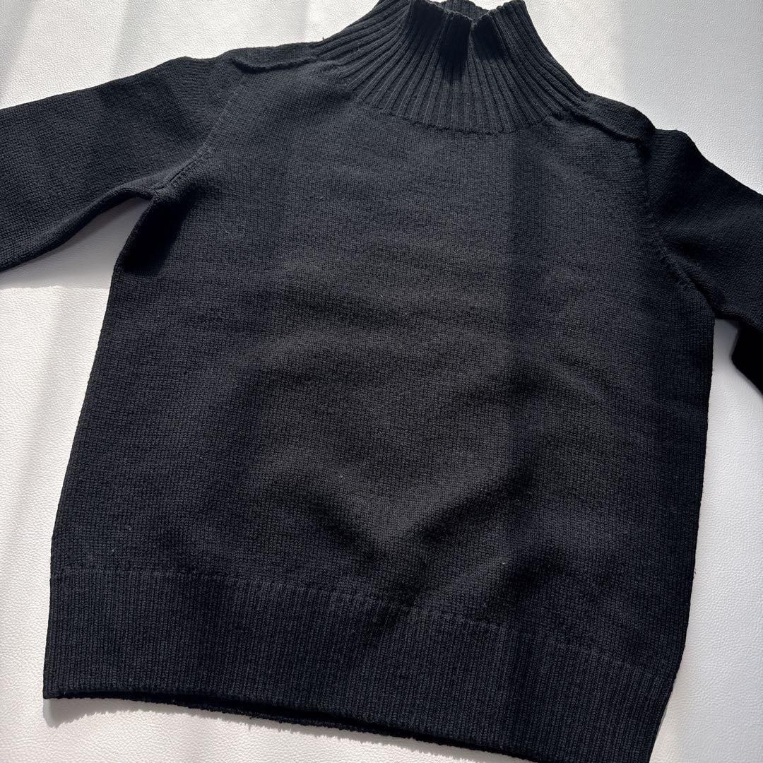 MHL. ウール　ハイネックニット　ブラック　スコットランド製　2