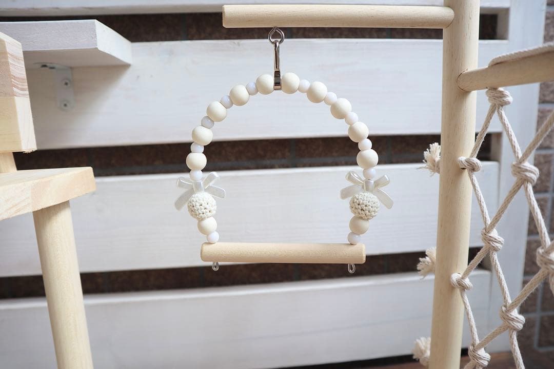 ことりのおおきなあそびば　インコ　バードジム　バードアスレチック　ブランコ