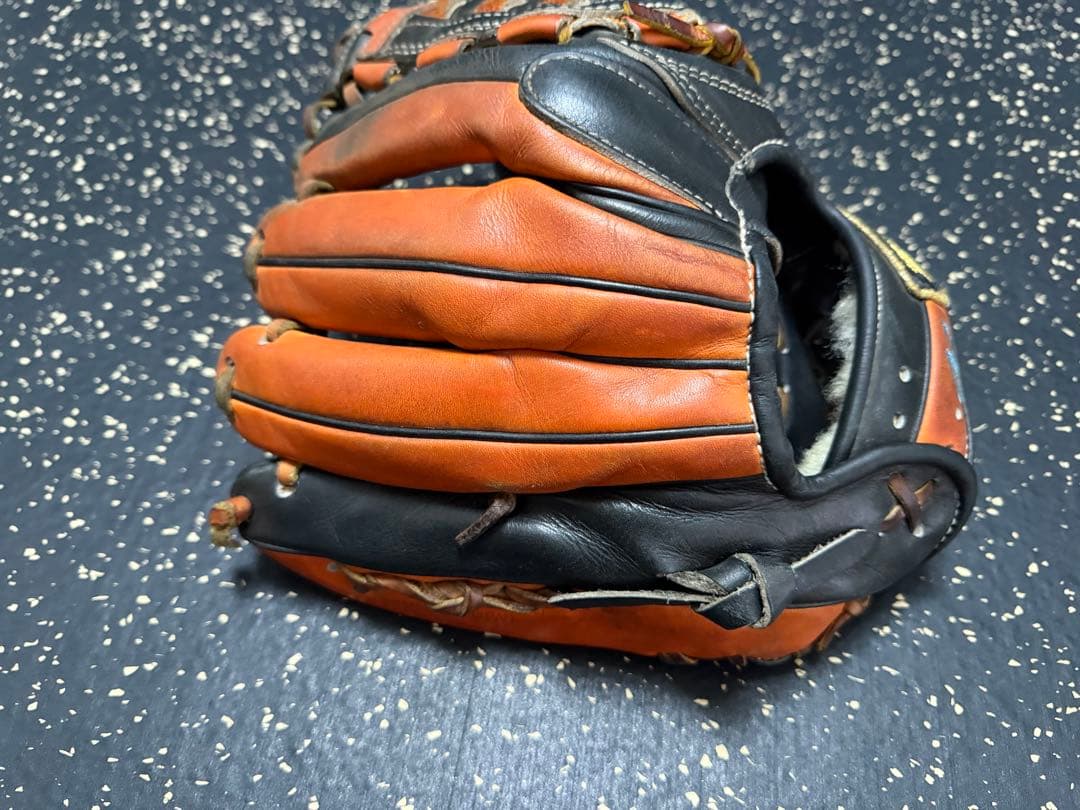 ZETT プロステイタス プロ野球選手実使用 硬式グローブ 黒/オレンジ