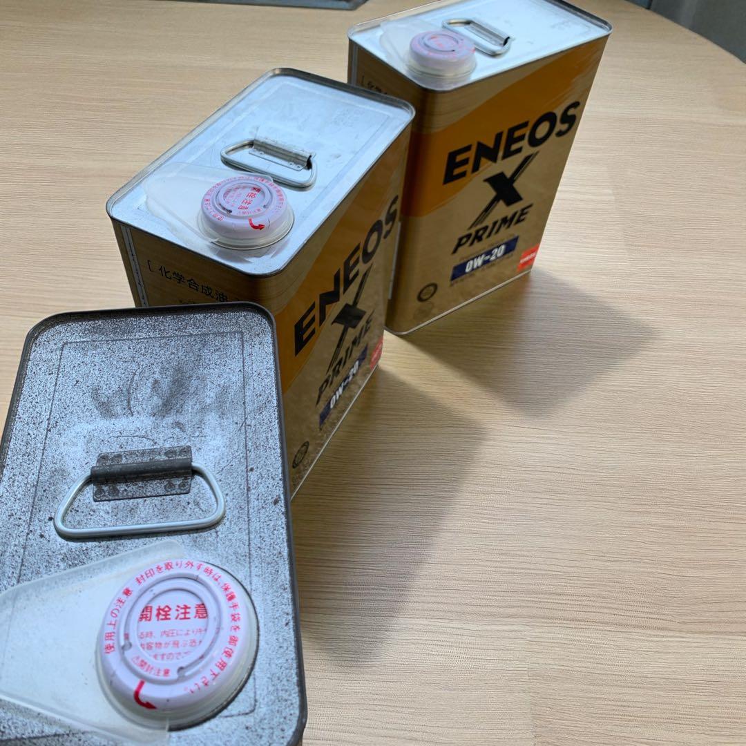 ENEOS X PRIME 0W-20 エンジンオイル 3缶セット（未使用品）