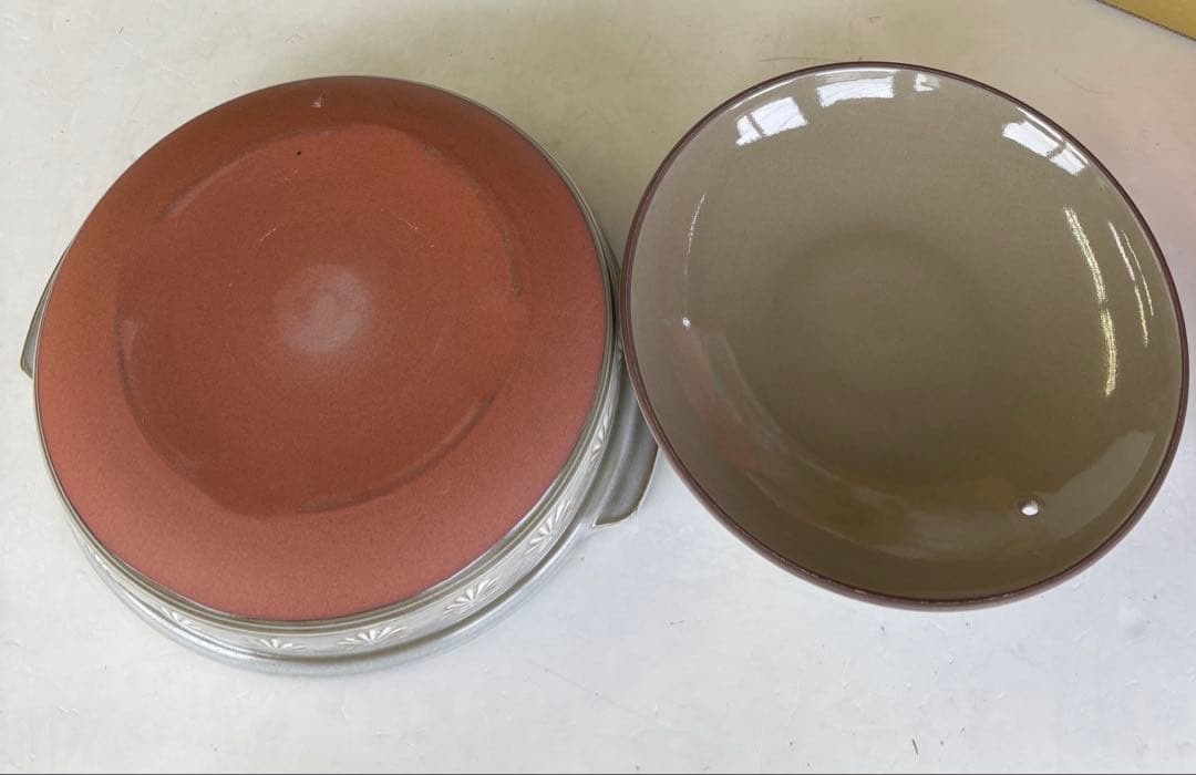 【新品未使用】花三島 土鍋 10号 IH対応 深鍋 4〜5人用 銀峯陶器 萬古焼