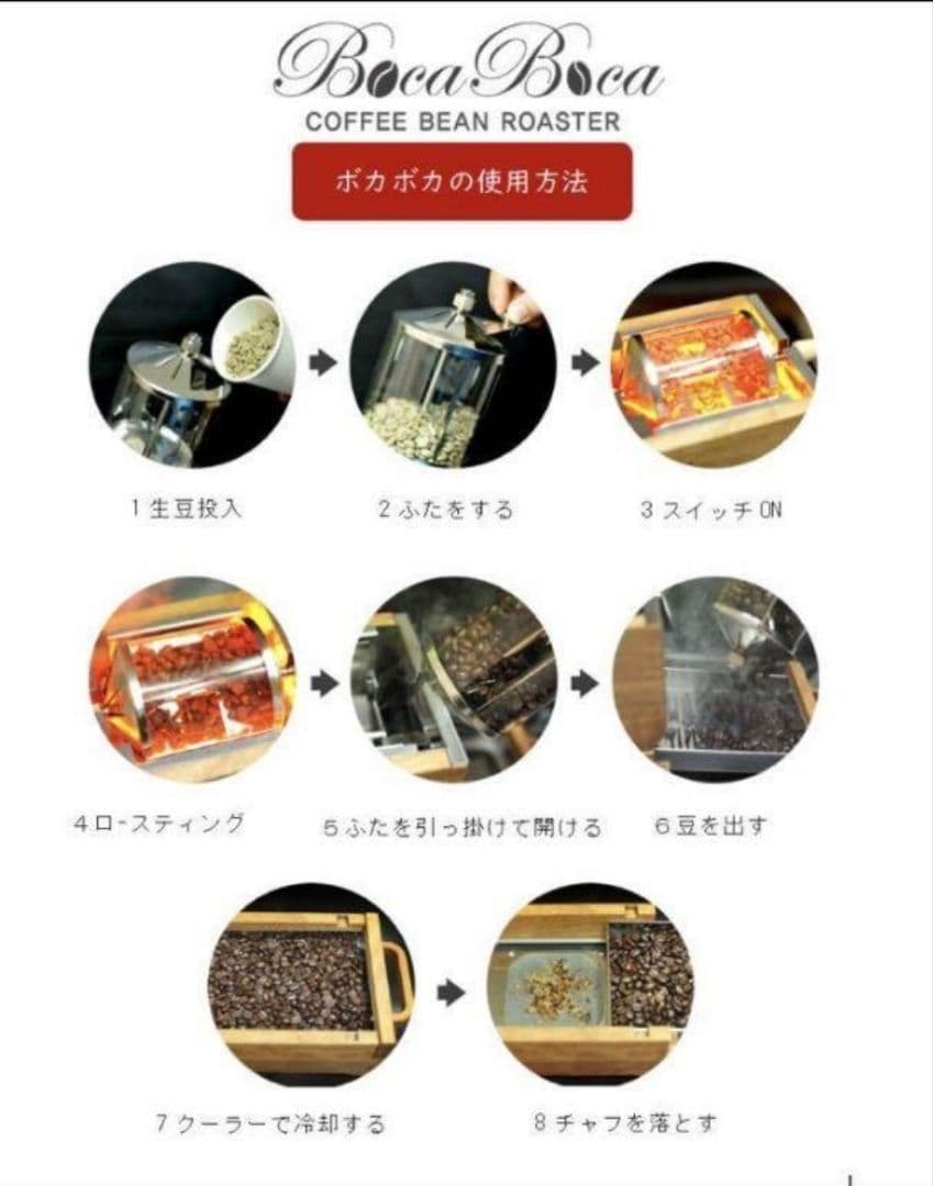 BOCABOCA250 家庭用焙煎機(クーラー付)