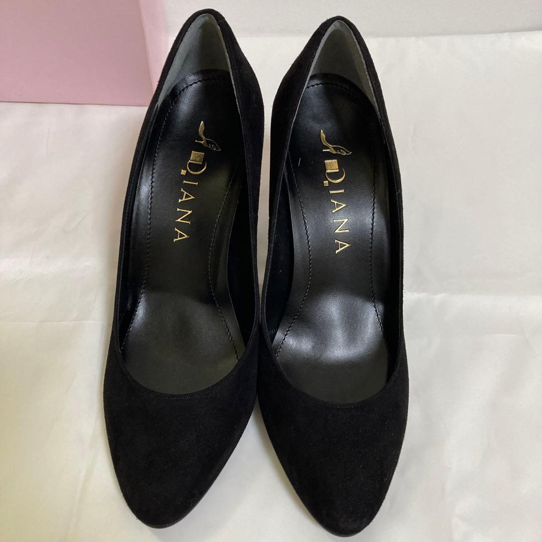 【美品】DIANA ダイアナ　ハイヒール　　パンプス　スウェード　黒　24.5