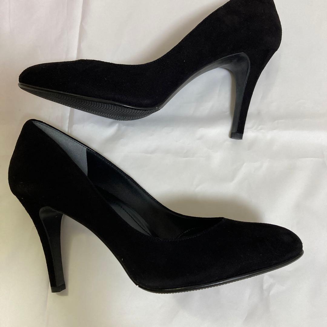 【美品】DIANA ダイアナ　ハイヒール　　パンプス　スウェード　黒　24.5