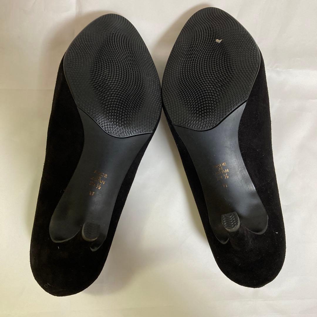 【美品】DIANA ダイアナ　ハイヒール　　パンプス　スウェード　黒　24.5