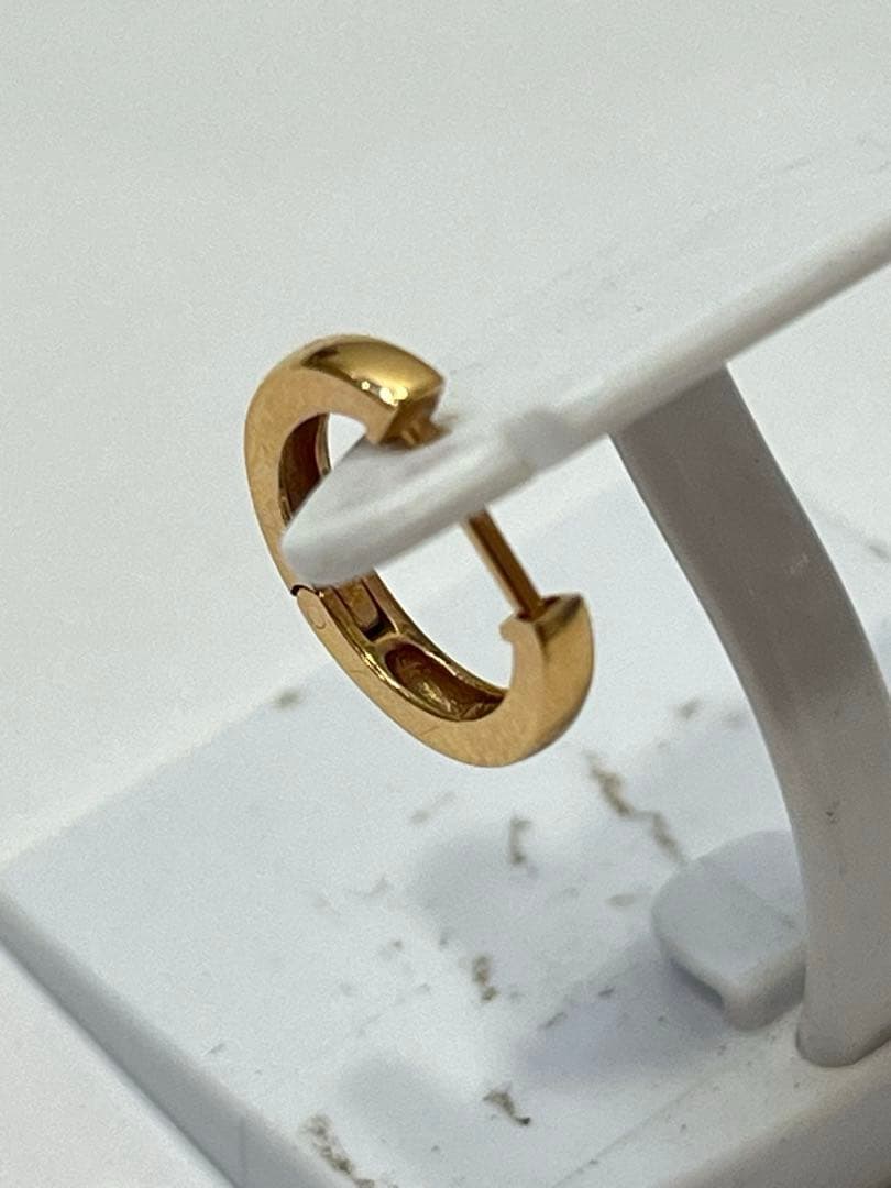 美品‼️K18フープデザインピアス　片方のみ❤️18金　刻印あり